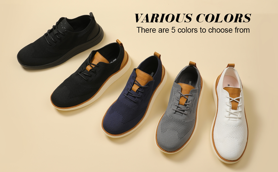 Amazon.com | Lessflow Men's Casual Dress Sneakers Oxfords