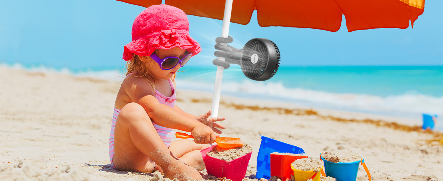 fan for beach day