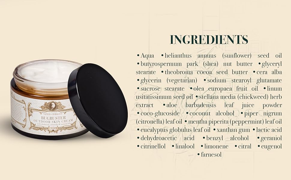 Napiers Bugbuster Outdoor Skin Cream Ingredients