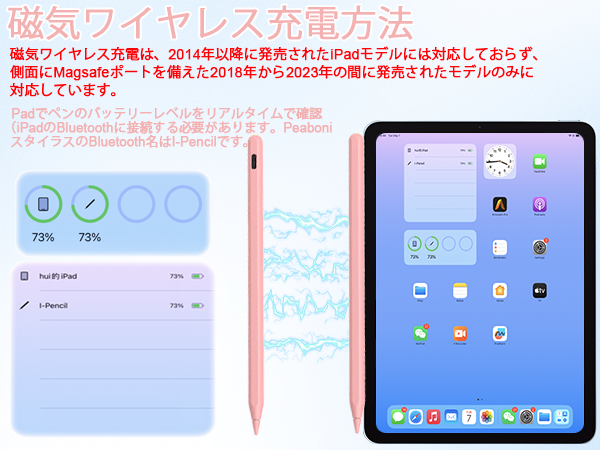 Amazon | Pencil 第2世代 iPad 2018-2024用 磁気ワイヤレス充電