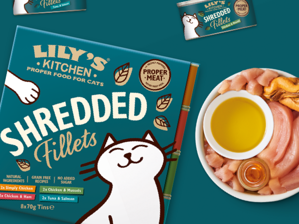 にゃんこ好きLILY'S KITCHEN SHREDDED FILLETS Shredded fillets for cats multipack (8 x 70g) | Lily's Kitchen