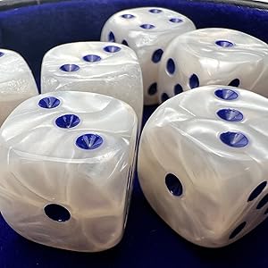 Pearl with Blue Pips