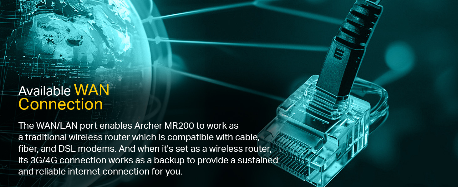 Archer MR200 AC750 Wireless Dual Band 4G LTE Router