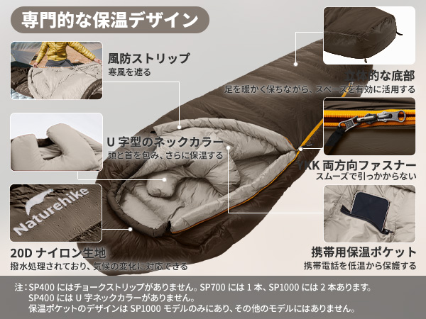 Naturehike ダウンシュラフ 寝袋 冬用 マミー型 650FP Lサイズ Amazon.co.jp: Naturehike公式ショップ 雪鳥 冬用寝袋 マミー型