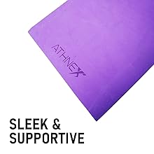 purple yoga mat sleek design supportive cushioning comfort balance fitness workout