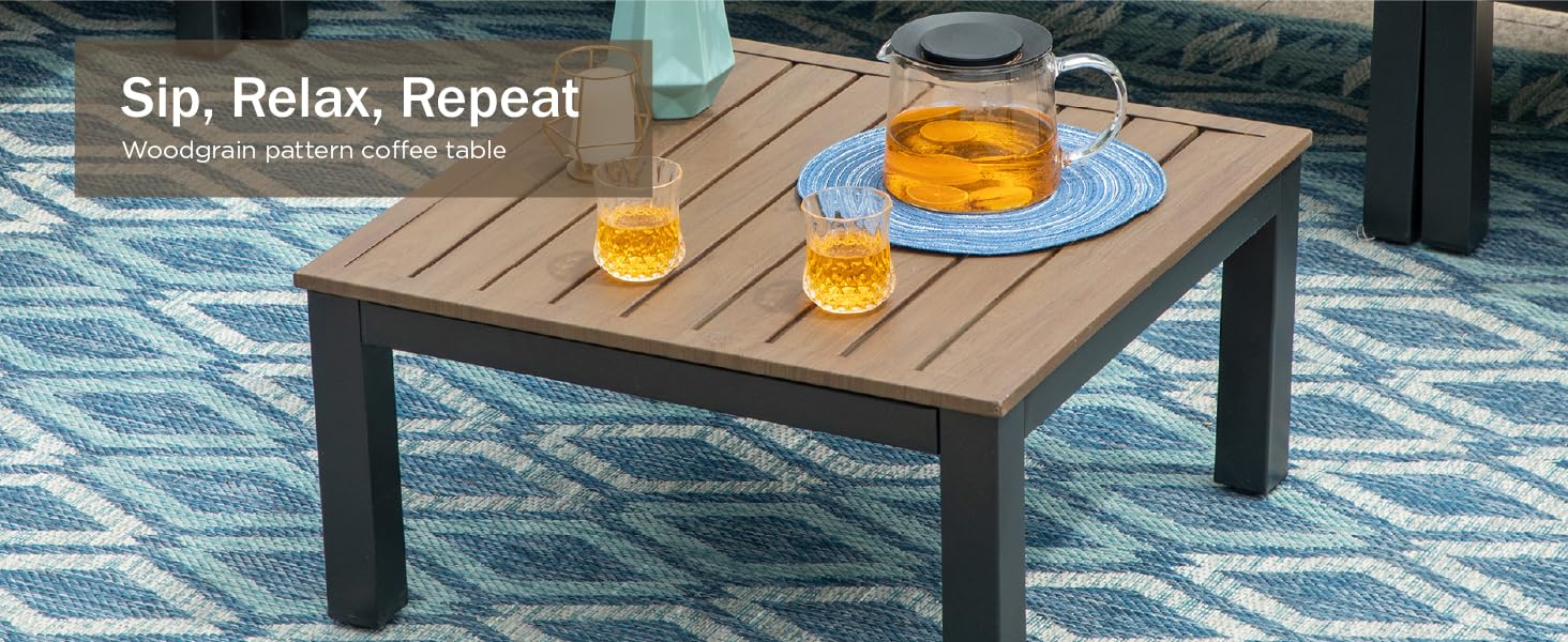 patio sofa with coffee table
