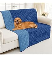 Smiry Waterproof Dog Blanket, 52x82 Inch Soft Pet Bed Cover Reversible, Washable Sofa Couch Furni...