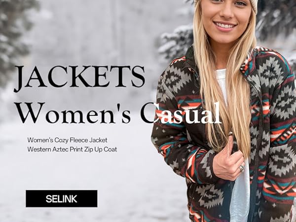 Amazon.com: SELINK Fleece Jacket Women Full Zip Western