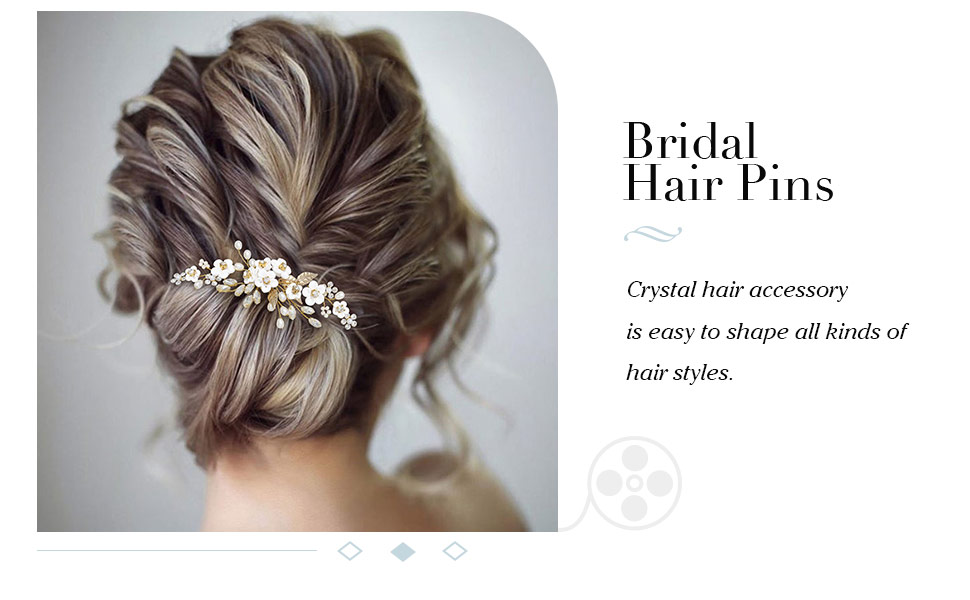 gold hair pins for wedding