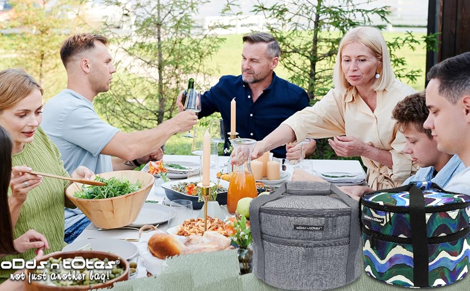 Pie Carrier, Round Casserole Carrier, Insulated Casserole Carrier 