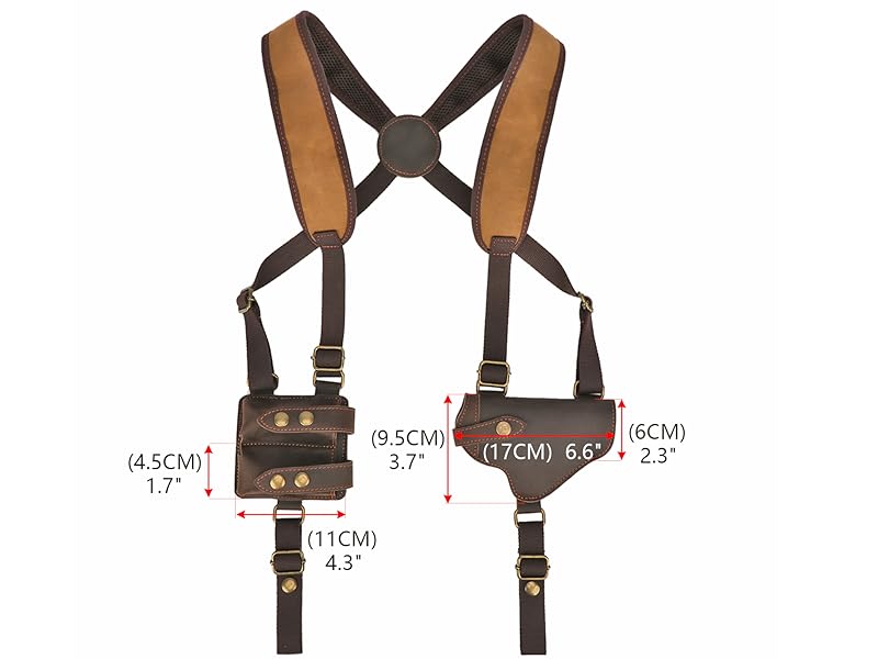 Amazon.co.jp: TOURBON ショルダーホルスター 帆布と牛革製 マガジン