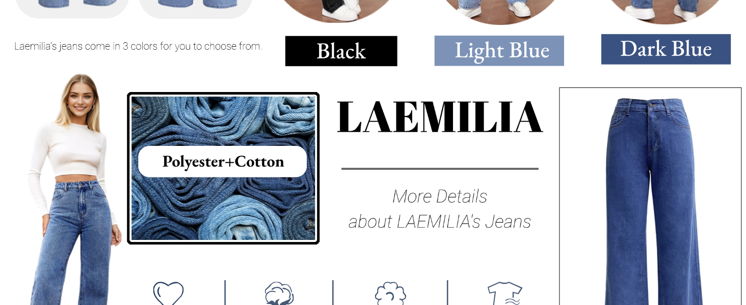 denim trousers wide leg jeans casual trousers for women uk