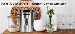 2800ML Airtight Coffee Canister with Date Tracker and Transparent Window, 35OZ Coffe Beans Storage with 30ML Measure Spoon&4 co2 Valve, Coffee Container for Grounds Coffee, Beans, Tea, Sugar, Flour 13 coffee tin airtight