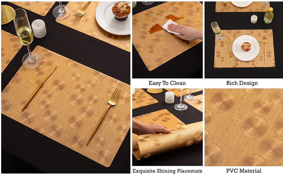 Washable Placemat, PVC Table Mat