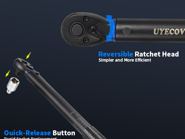 lnu様 UYECOVE 1/4-Inch Drive Click Torque Wrench, Dual-Direction