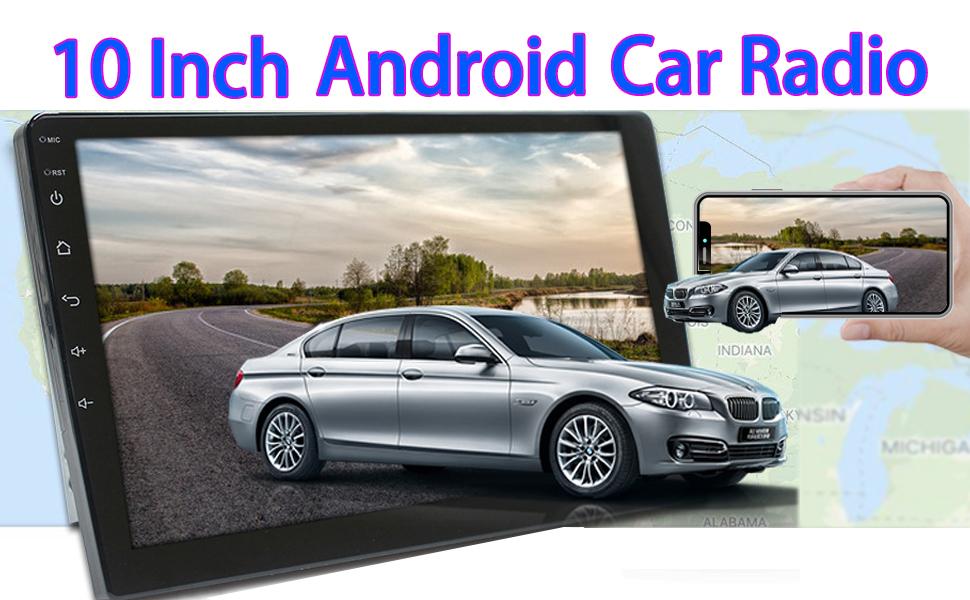 android car stereo with navigation double dual din 10 inch 10.1 inch stereos head unit touchscreen