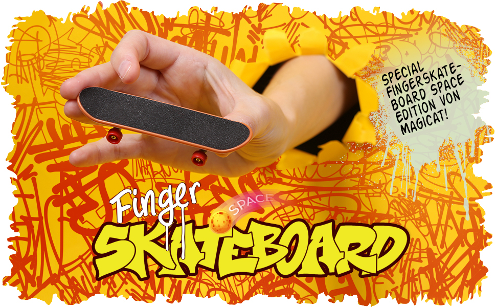 Magicat Finger Skateboard Space Edition, 6 stylische Fingerskateboards