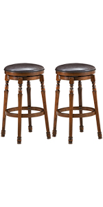 COSTWAY Set Di 4 Sgabelli Da Bar, Sgabello Sedie Alta Con Poggiapiedi, Stile Industriale Per Cucina, Soggiorno, Sala Da Pranzo, Capacità 100kg (30x30x62 Cm) 22 5