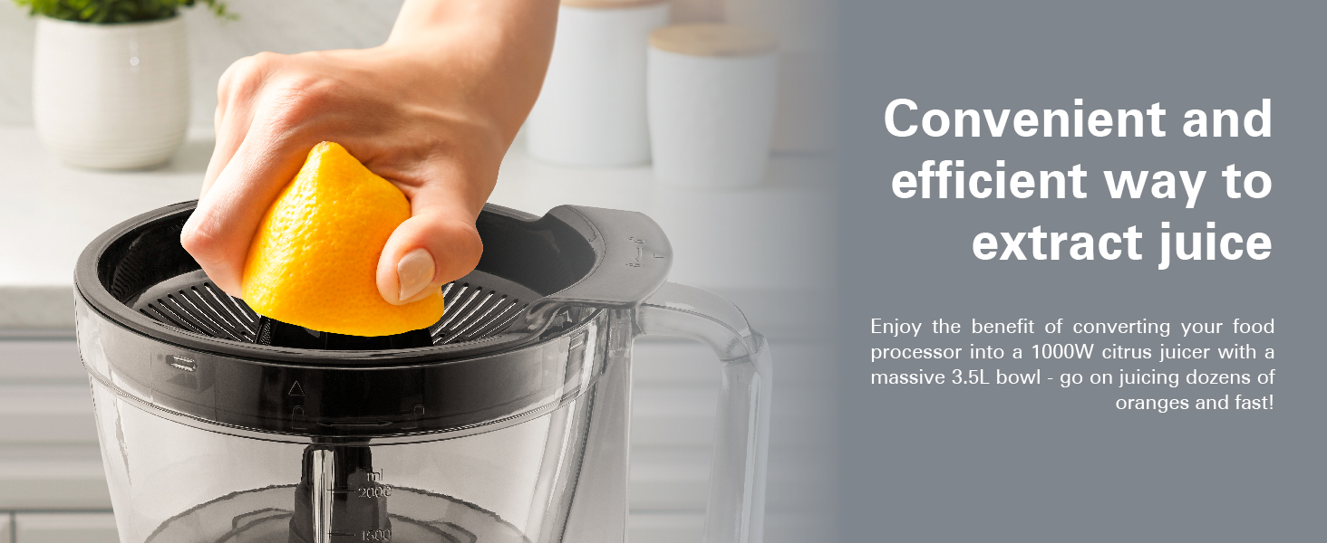 Hamilton Beach Food Processor 1000W, 3.5L bowl and 11 attachments