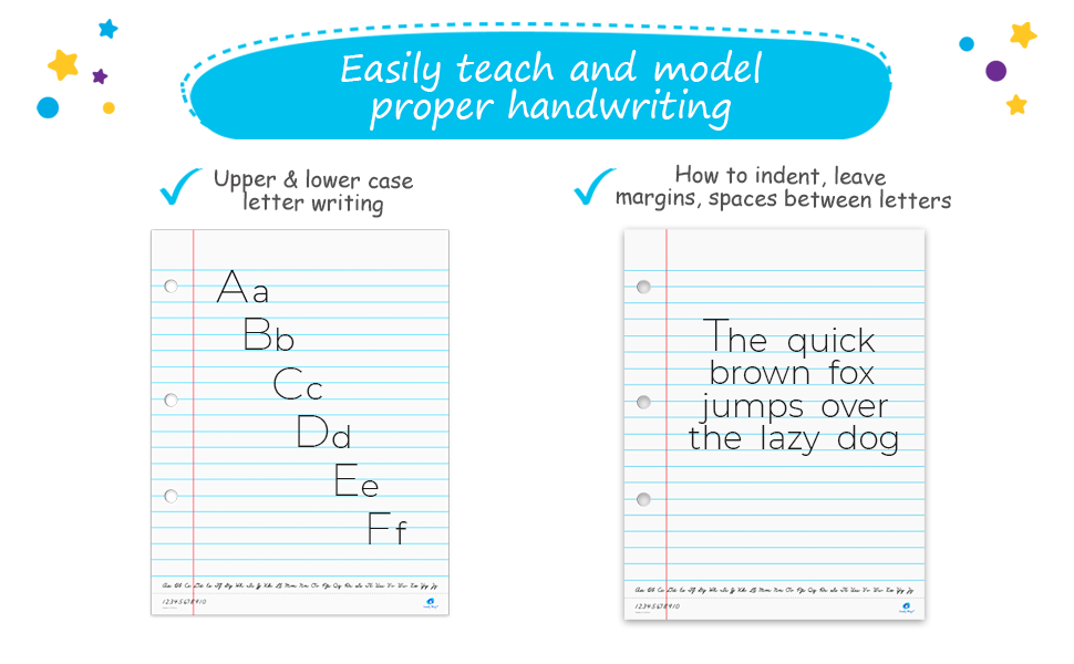 Jumbo Notebook Paper Handwriting Paper