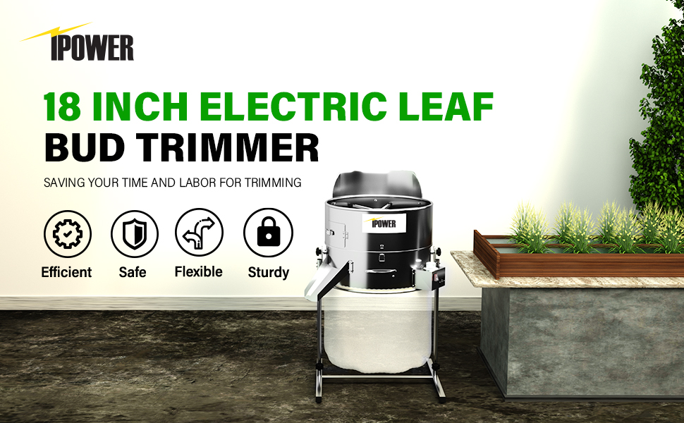iPower 18 inch Bud Leaf Trimmer Motorized Twisted Spin