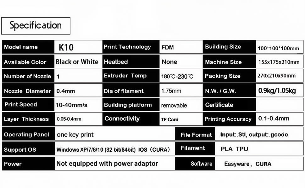 3D Printer Mini, 4 x 4 x 4 Inch Printing Compact 3D Printer, Portable Small 3D Printer with Removable Build Plate, 0.4mm Metal Nozzle 3D Printer for Beginners 17 3d printer under 100 dollar 3d printer cheap 3d printer 3d printer wifi mini 3d printer