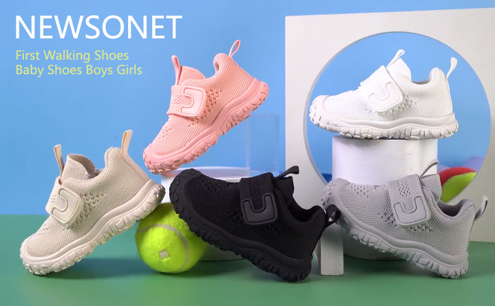Baby Shoes Boys Girls First Walking Breathable Non Slip Walker Mesh Barefoot Sneakers