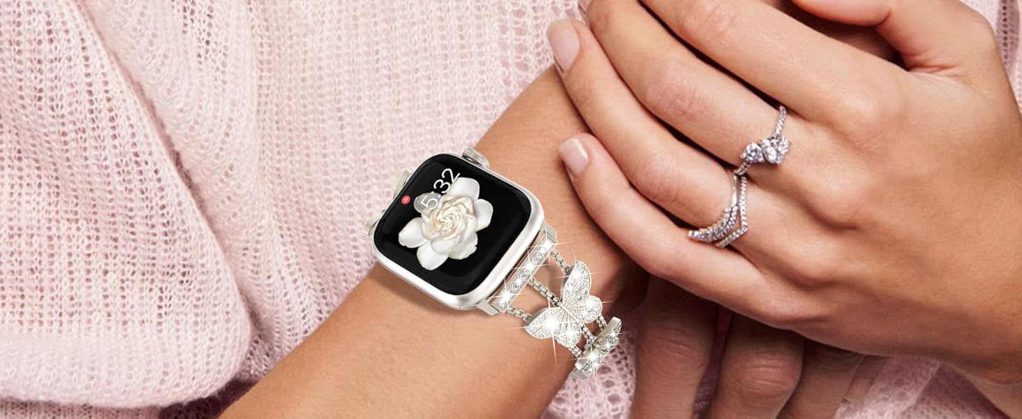 Starlight apple watch band