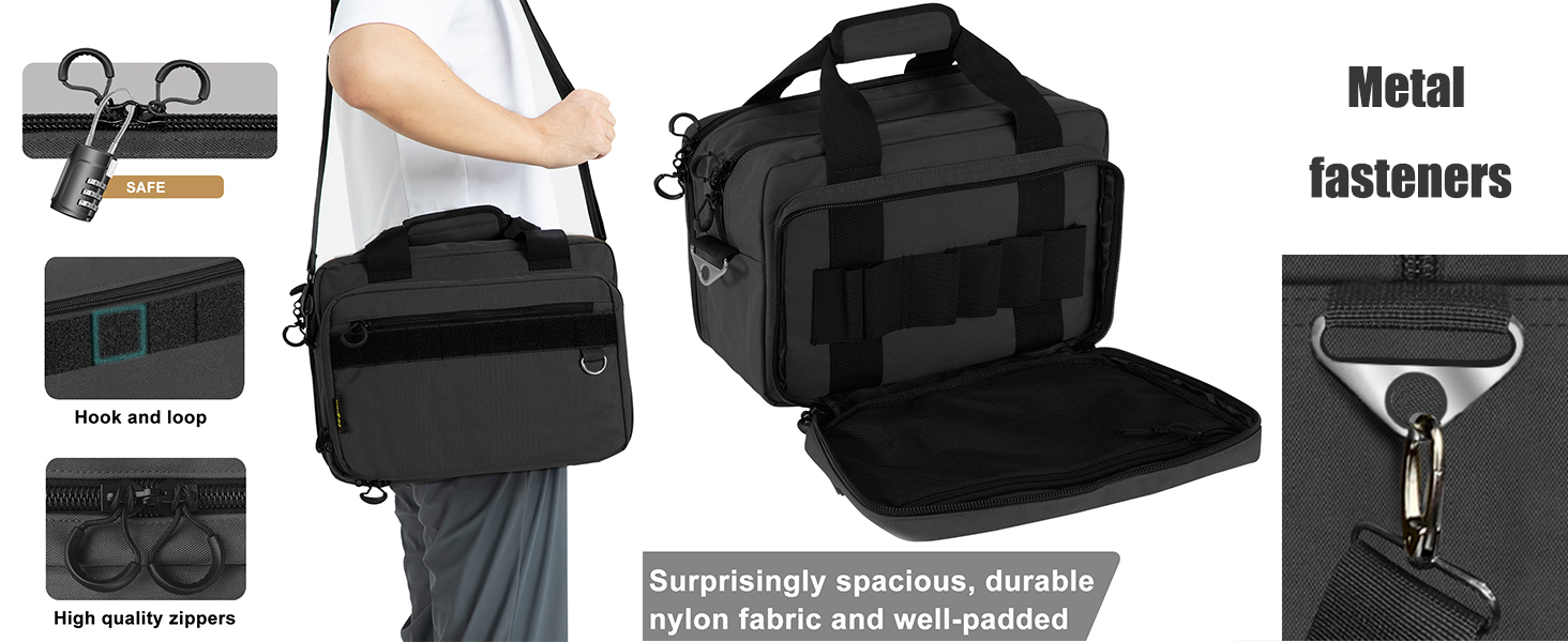 PROFOCUS Range Bag Dual Pistol Revolver Bag Gun Carrying