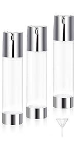 Silver Airless Pump Bottle