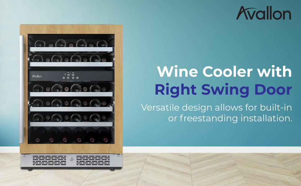 Avallon AWC242DPRGRH 24 Inch Wide 45 Bottle Capacity Dual