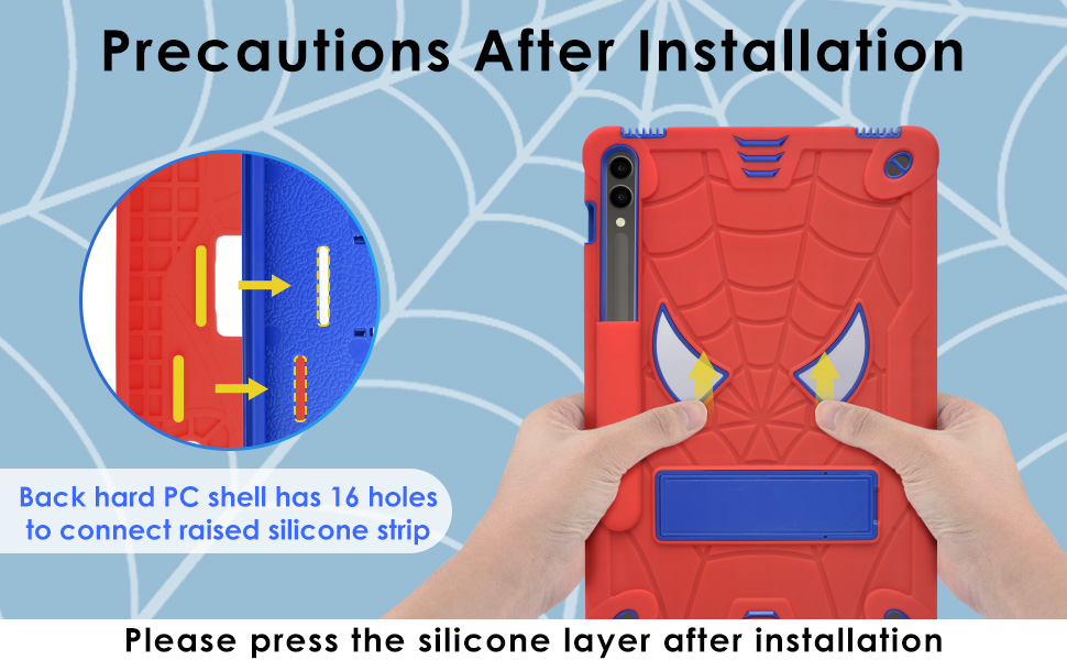 DETUOSI Kids Case for Samsung Galaxy Tab S9 Plus/ S9 FE Plus 5G 12.4" Heavy Duty Shockproof Cover