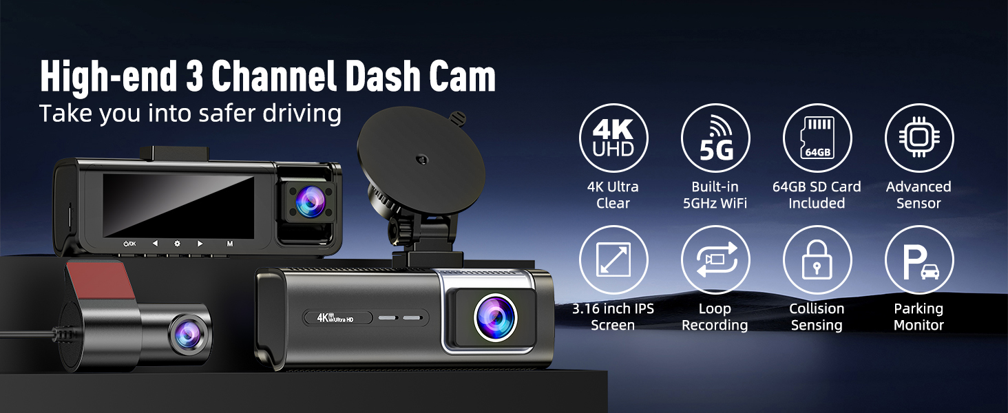 dash cam front and rear
