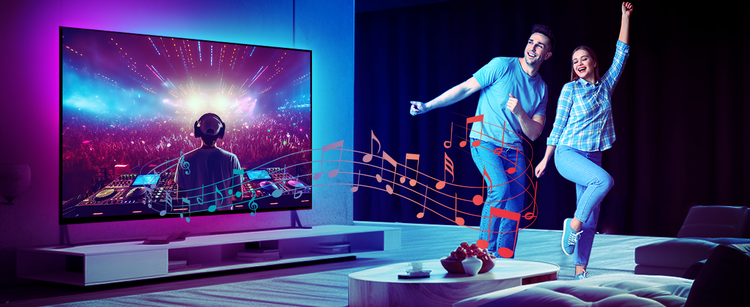 TCL TV LED Backlight That Sync with 5075 inch TVs, 16.4ft