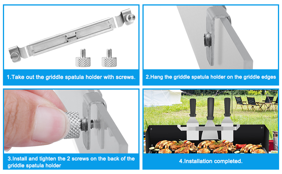 Upgraded Griddle Spatula Holder, 1 Pack Adjustable