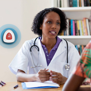 Doctors and nurses use one-touch help button