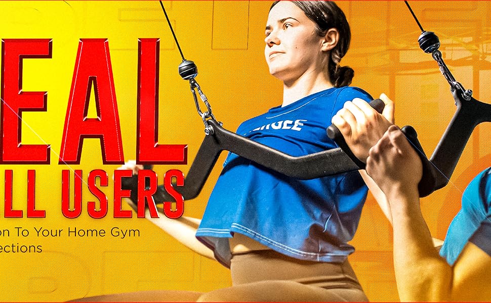 B Fit Mag Grip Set of 5 LAT Pull Down Bar for Cable Machine, LAT