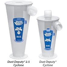 Dust deputy 2.5 vs dust deputy size comparison