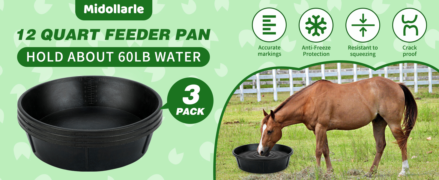 12 QUART FEEDER PAN CAN HOLD ABOUT 60 LB WATER
