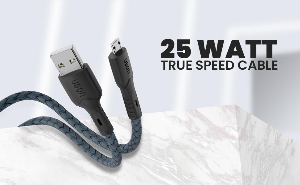 Ubon WR-401 Power Master Micro USB 22W Fast Charging Cable