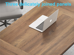 HSH Large Home Office Desk, Modern Wood Metal Computer Desk for Two Person, 70 inch Long table