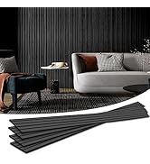 Art3d 4-Piece Wood Slat Acoustic Panels for Stylish Decor and Noise Reduction, 3D Textured Panel ...