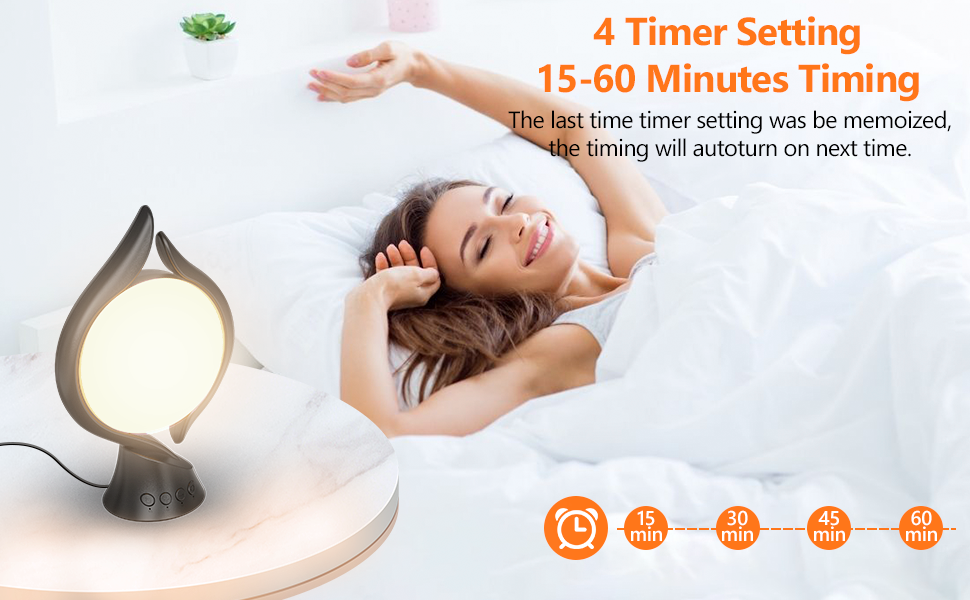 HIBOITEC SAD Light Therapy Lamp, 3 Color Temperature Modes, 5 Brightness Levels, with Timer