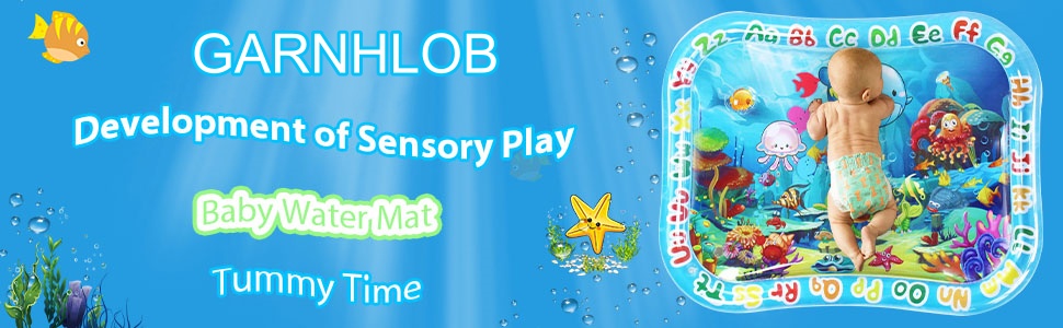 Large Baby Water Mat Tummy Time Inflatable Sensory Water Pad Toy Watermat for Newborn Gift