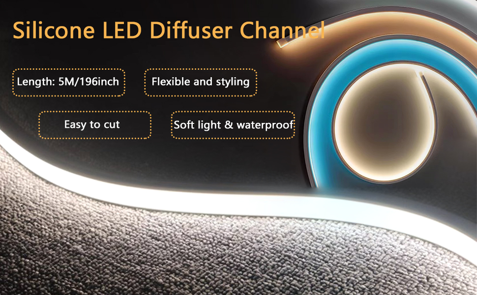 silicone led diffuser channel