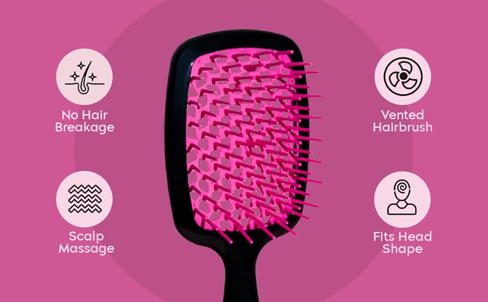 vented hairbrush head massage reduced hairfall