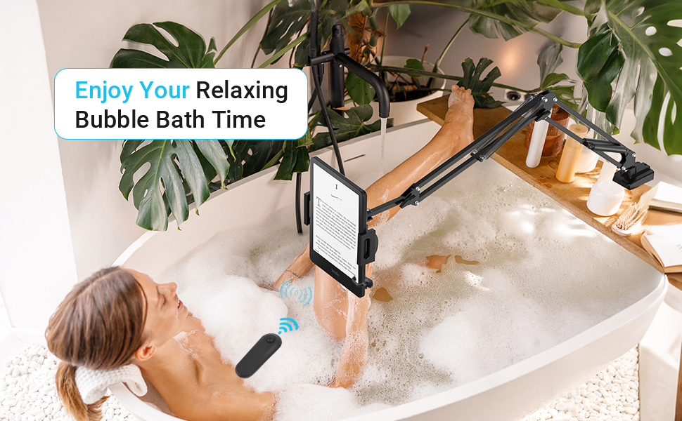 Use the remote control to read Kindle while taking a bubble bath