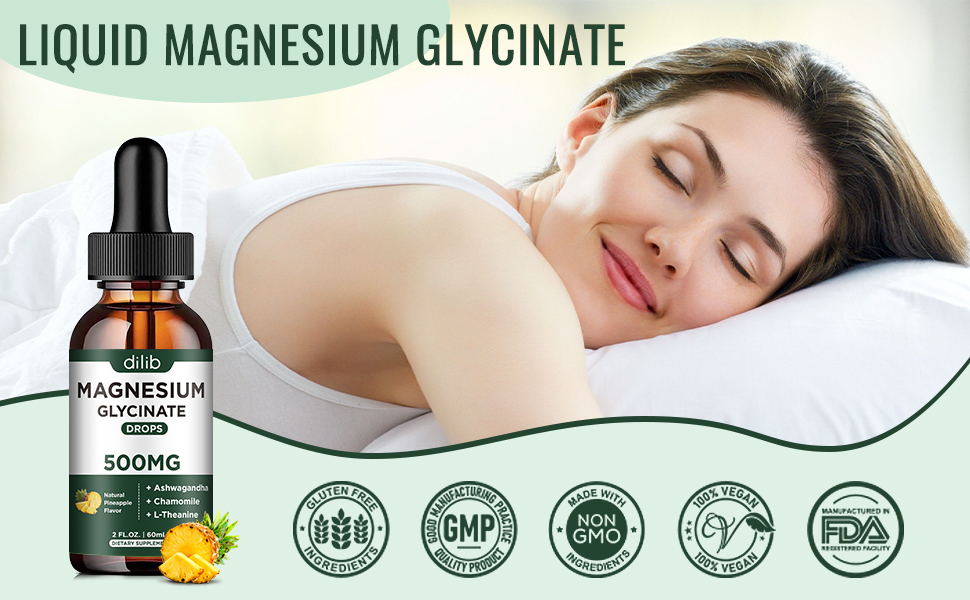 Magnesium Glycinate 500mg Liquid Magnesium Drops