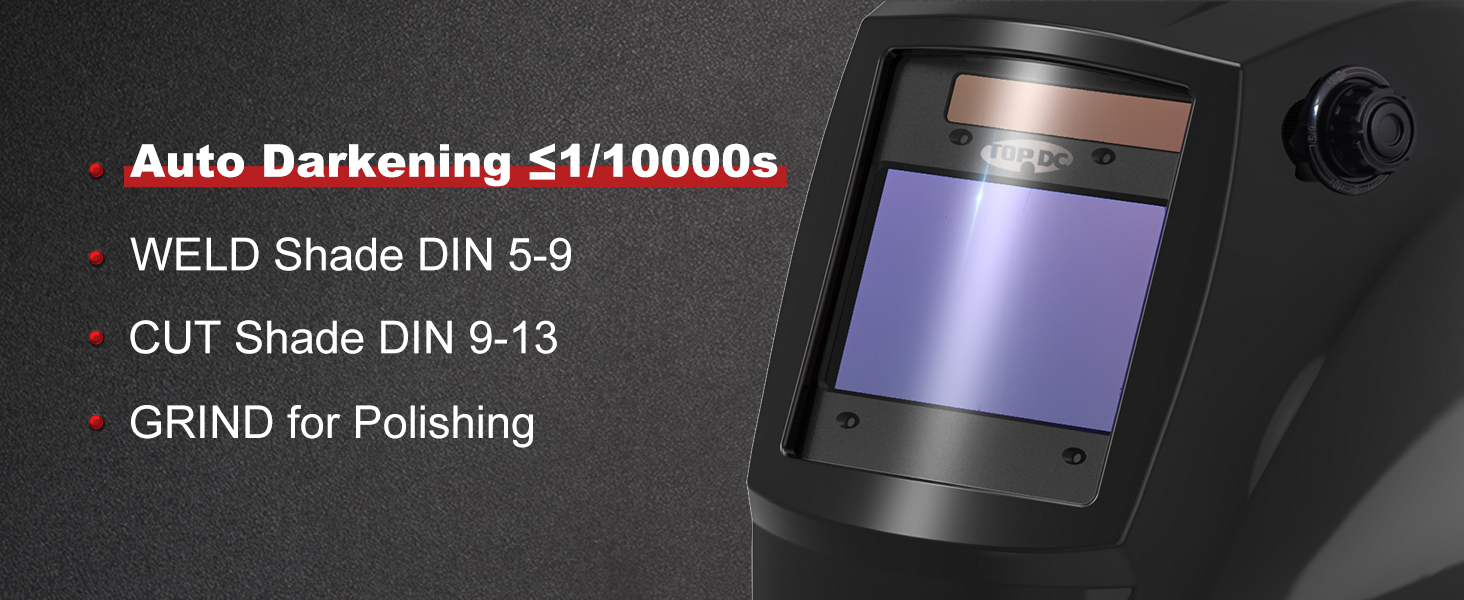 Welding Helmet, SolarBattery Powered Welder Mask