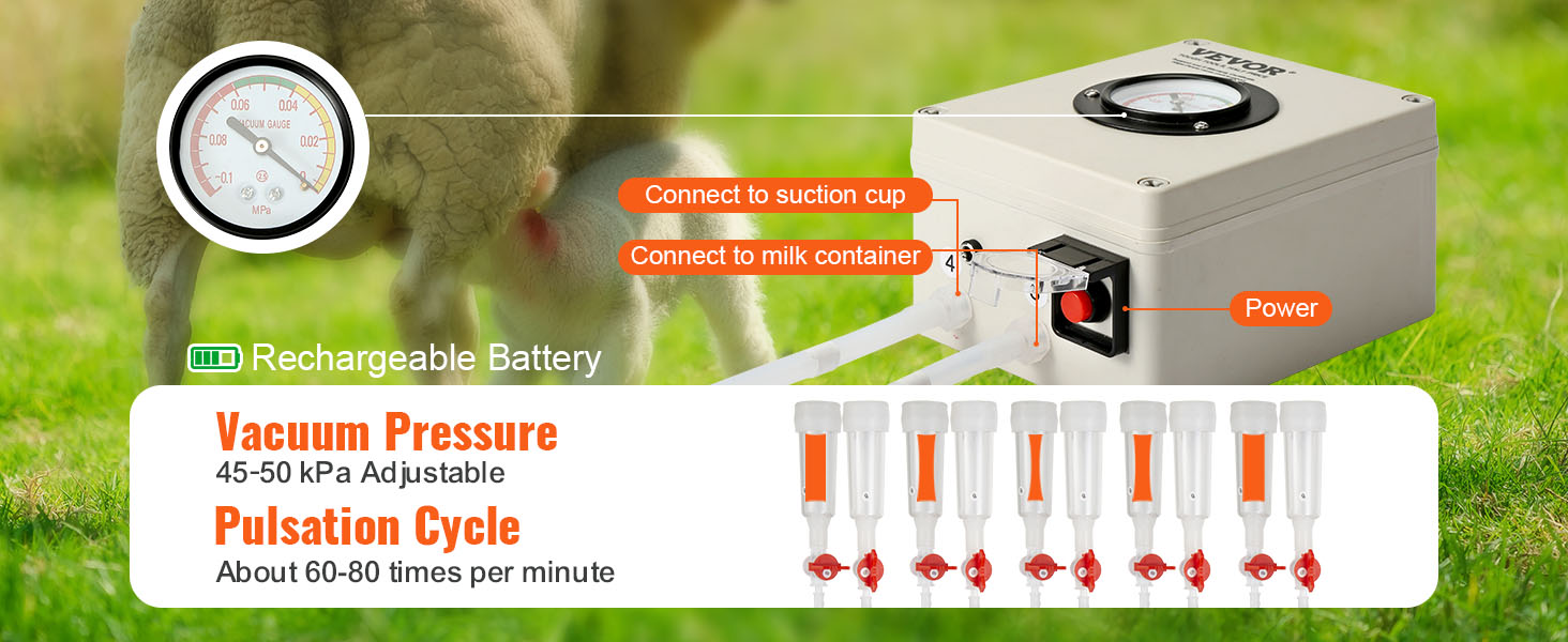portable pulse electric milker